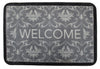 Groundsman Supersoft Washable Mat 50 x 75cm Welcome Floral Grey