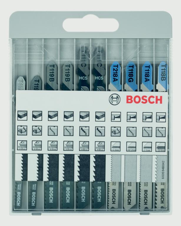 Bosch Jigsaw Blade Set For Metal & Wood 10 Piece