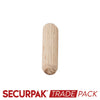 Securpak Wooden Dowels M10x40mm 30 Pack