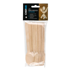 Chef Aid Wooden Cutlery Spoons Pack of 24