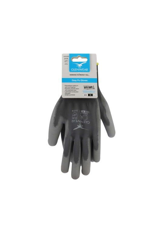 Glenwear Grey PU Glove Large