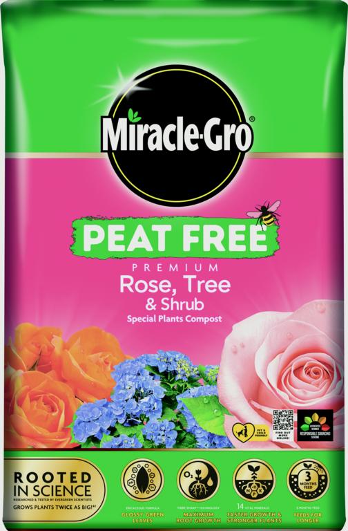 Miracle-Gro® Peat Free Rose, Tree & Shrub Compost 40L