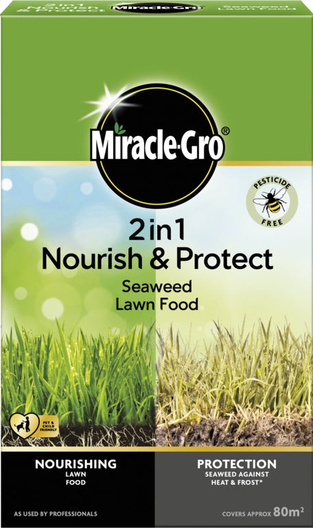 Miracle-Gro® 2 in 1 Nourish & Protect Seaweed Lawn Food 80m2