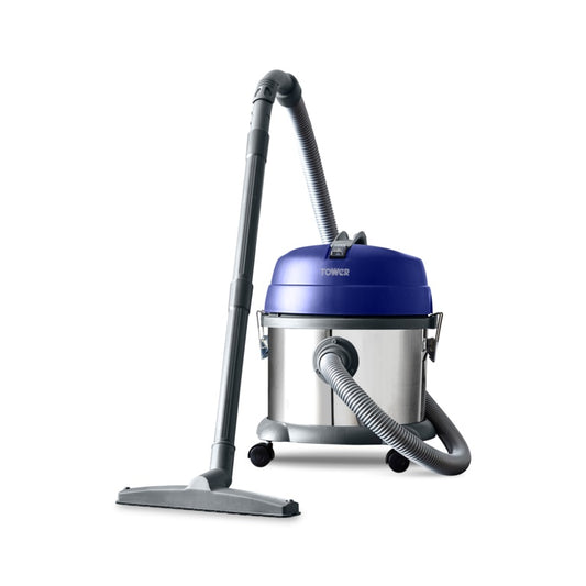Tower TDW10 Stainless Steel Wet & Dry Cylinder Vacuum 15ltr