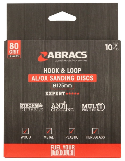 Abracs Hook & Loop Disc Pack 10 125mm x 80g