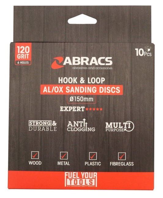 Abracs Hook & Loop Disc Pack 10 150mm x 120g