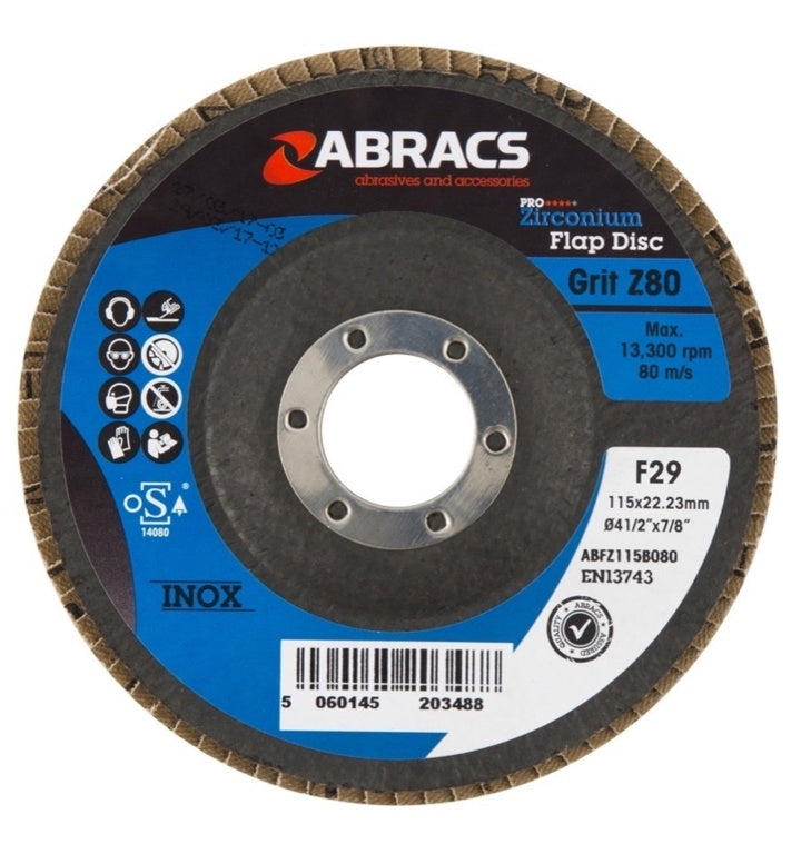 Abracs Flap Disc 115mm 80g