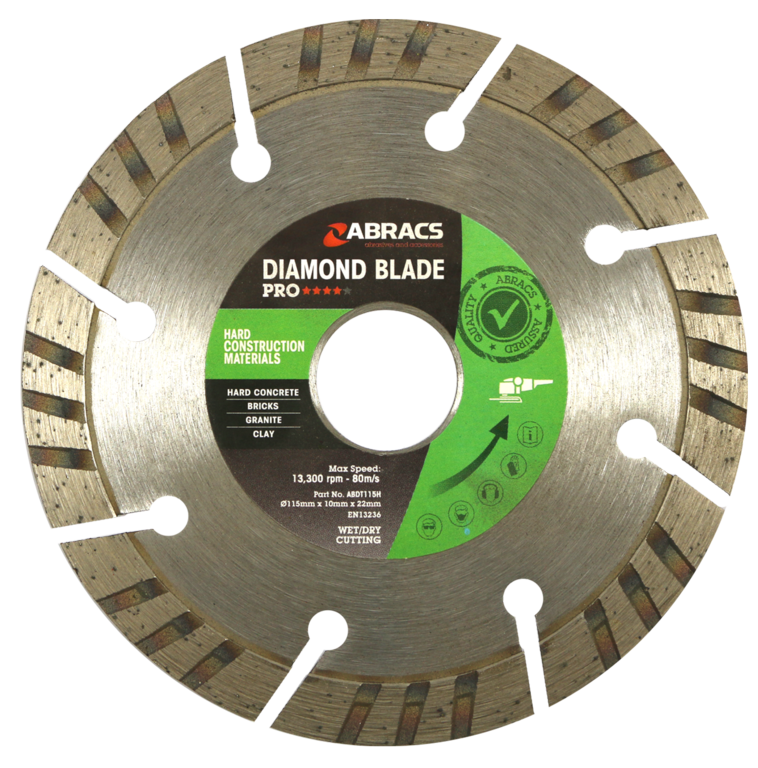 Abracs Gcm-Pro Diamond Blade 115x10x22 115mm x 10mm x 22.23mm PRO General Construction Materials Diamond Blade