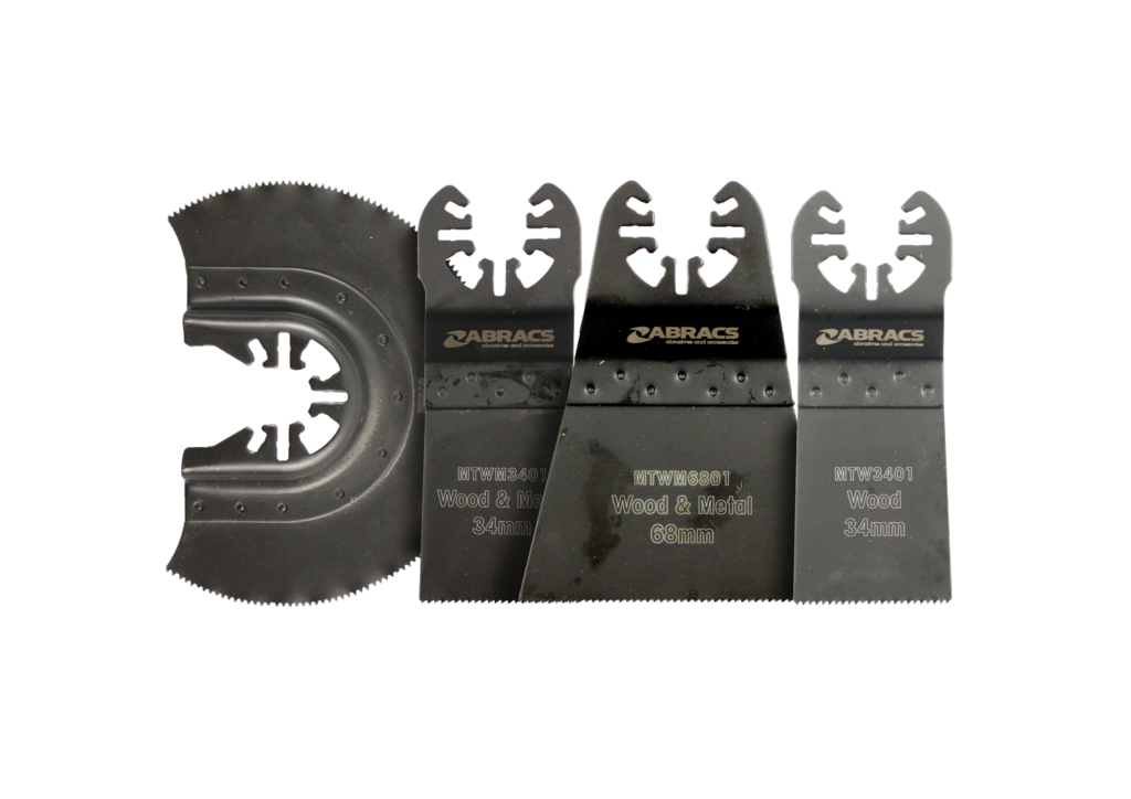 Abracs Multi Tool Wood & Metal Blade Set 4 Piece
