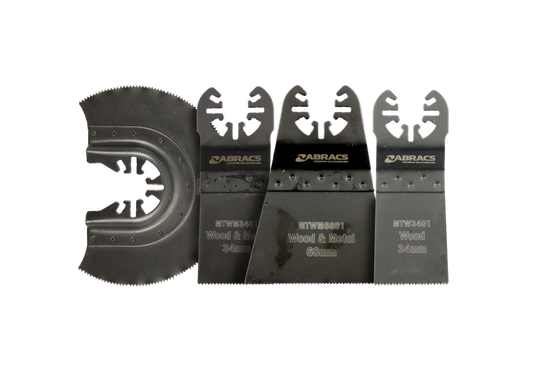 Abracs Multi Tool Wood & Metal Blade Set 4 Piece