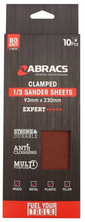 Abracs Orbital Clamped Sander Sheets 93 x 230mm 80g