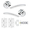 Smiths Architectural Nova Handle Latch Pack CP 52mm rose dia.