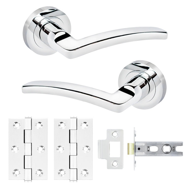 Smiths Architectural Nova Handle Latch Pack CP 52mm rose dia.