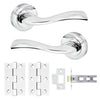 Smiths Architectural Aria Handle Latch Pack CP 52mm rose dia.