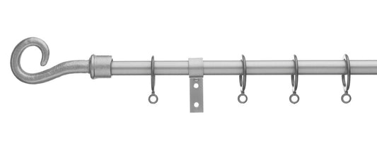 Woodside Extending Pole Crook Finial Silver