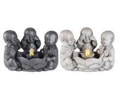 Kaemingk Fountain Buddha Poly 4 Light Assorted Colours