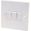 Securlec Square 3 Gang 2 Way Light Switch Square Edge