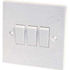 Securlec Square 3 Gang 2 Way Light Switch Square Edge