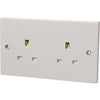 Securlec 2 Gang Unswitched Socket Round Edge
