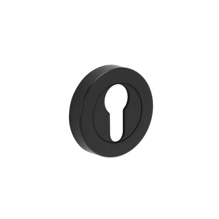 Smiths Architectural Escutcheon Euro Lock Screw On Rose Matt Black