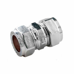 Securplumb Comp Chrome Straight Connector 15mm