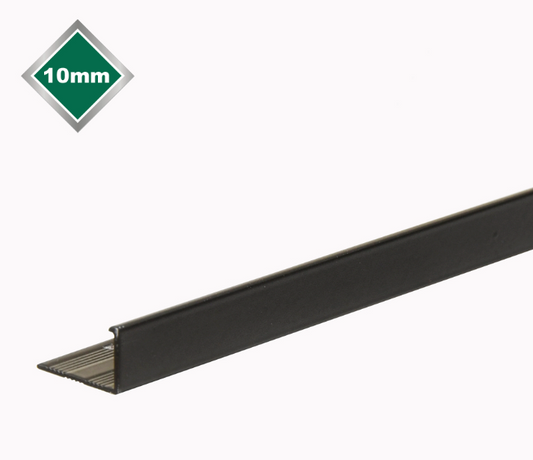 Tile Rite Smooth L Metal Tile Edge 10mm Black