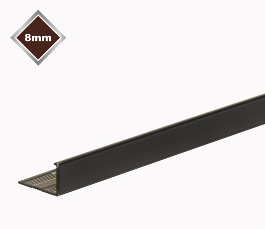 Tile Rite Smooth L Metal Tile Edge 8mm Black