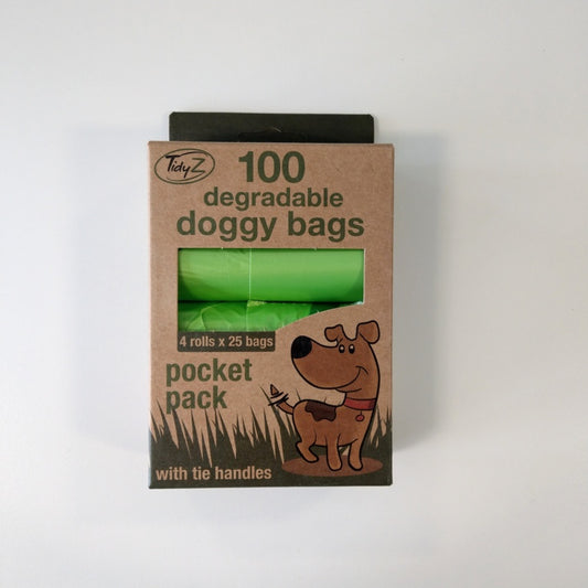 Tidyz Degradable Pocket Pack Doggy Bags 4x25 Pack 100