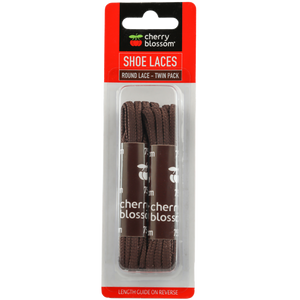 Cherry Blossom Twin Pack Round Laces 75cm Brown