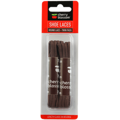 Cherry Blossom Twin Pack Round Laces 75cm Brown