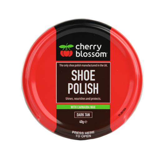 Cherry Blossom Shoe Polish Dark Tan 40g