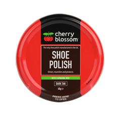 Cherry Blossom Shoe Polish Dark Tan 40g