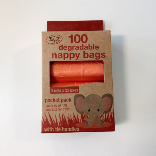 Tidyz Degradable Pocket Pack Nappy Bags Pack 100