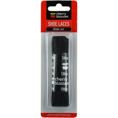 Cherry Blossom Round Lace Black 120cm