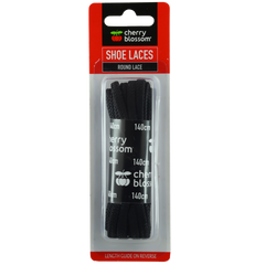 Cherry Blossom Round Lace Black 120cm