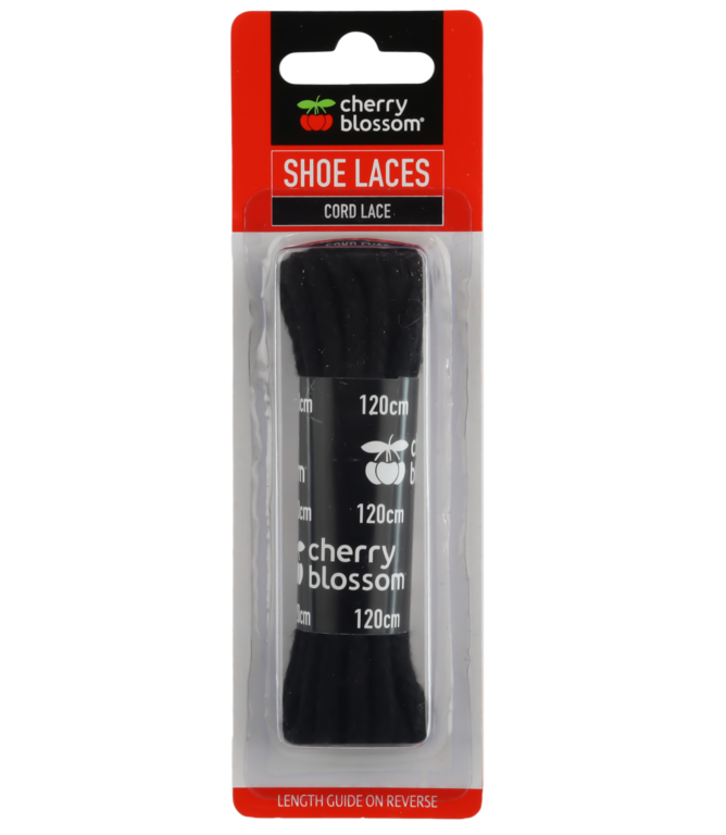Cherry Blossom Cord Lace Black 120cm