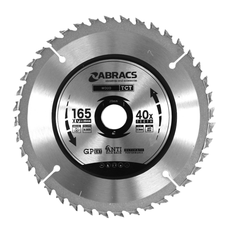 Abracs Circular Saw Blade 165mm x 20mm x 40t