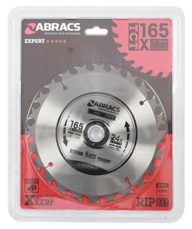 Abracs Circular Saw Blade 165mm x 20mm x 24t