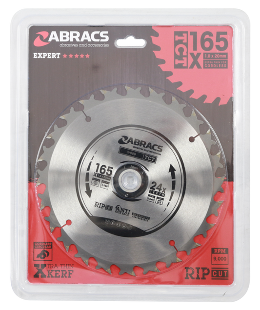 Abracs Circular Saw Blade 165mm x 20mm x 24t