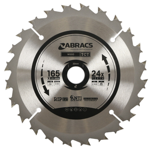 Abracs Circular Saw Blade 165mm x 20mm x 24t 240v