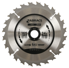 Abracs Circular Saw Blade 165mm x 20mm x 24t 240v