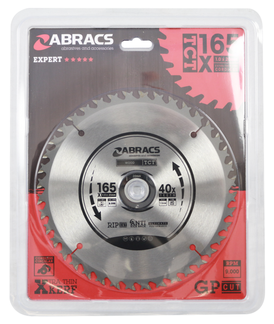Abracs Circular Saw Blade 165mm x 20mm x 24t 240v