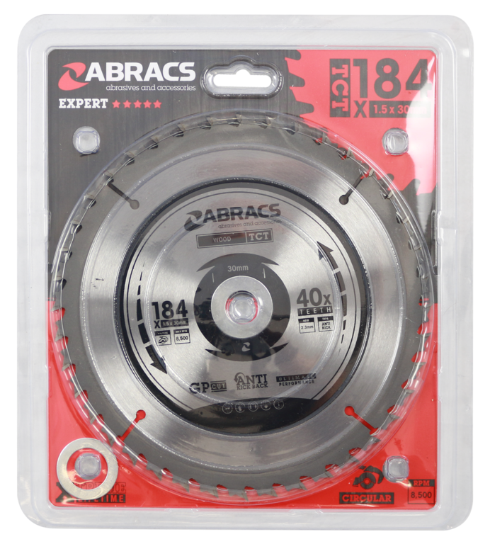 Abracs Circular Saw Blade 184mm x 30mm x 40t 240v
