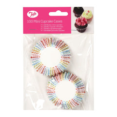 Tala Rainbow Dotty Mini Cupcake Cases Pack 100