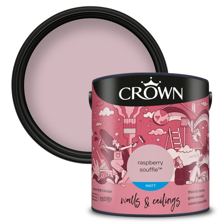 Crown Walls & Ceilings Matt 2.5L Raspberry Souffle
