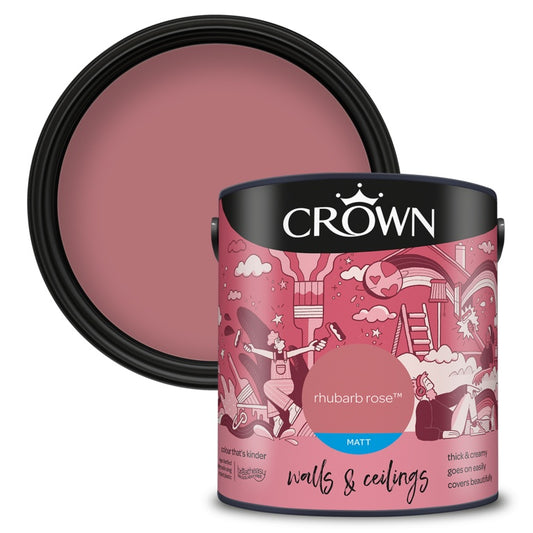 Crown Walls & Ceilings Matt 2.5L Raspberry Souffle