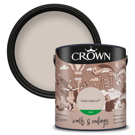 Crown Walls & Ceilings Silk 2.5L Linen Blend