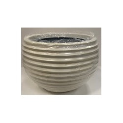 Kaemingk Jamie Plastic Planter Off White Medium