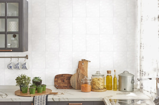 Kai Gloss Bumpy White Wall Tile 25 x 40cm 1.2m2