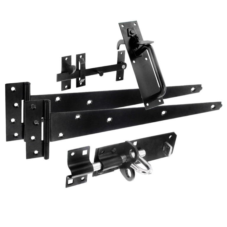 Smiths Ironmongery Suffolk Latch Side Gate Kit Black